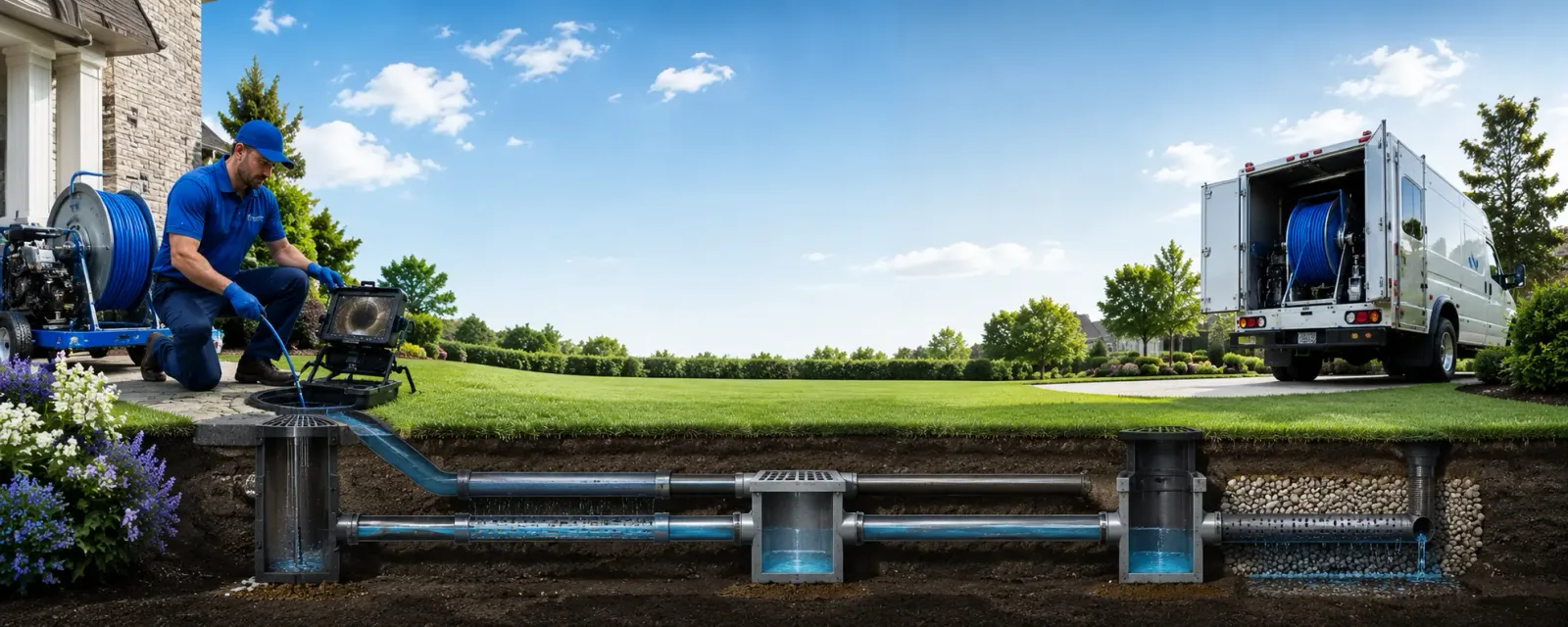 Outdoor drain cleaning information for West Point, CA